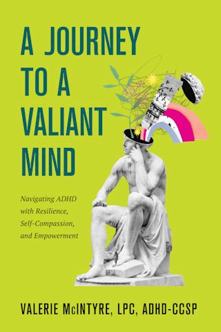 Product Description: Book Title: A Journey to a Valiant Mind: Navigating ADHD with Resilience, Self-Compassion, and Empowerment</br>Author: Valerie McIntyre, LPC, ADHD-CCSP</br>Publisher: Valiant Minds Counseling, LLC (March 14, 2025)</br>Language: English</br>Format: Paperback; 340 pages</br>ISBN-13: 979-8992036107</br>Audience: Adults</br></br>Discover resilience, self-compassion, and empowerment on your ADHD journey.</br></br>In A Journey to a Valiant Mind: Navigating ADHD with Resilience, Self-Compassion, and Empowerment, Valerie McIntyre, LPC, offers a compassionate guide for individuals living with ADHD. Blending personal insights, professional expertise, and actionable strategies, this book transforms the narrative around ADHD from one of struggle to one of strength. Valerie equips readers with tools to navigate challenges, embrace their unique minds, and thrive in every aspect of life.</br></br>"ADHD isn’t just a disorder of observable behaviors—it’s a deeply internal experience that shapes how we think, feel, and connect with the world. When we shift our perspective from fighting against it to working with it, we open the door to resilience and self-compassion. This is where empowerment begins."</br></br>Written with empathy and understanding, A Journey to a Valiant Mind empowers readers to overcome self-doubt, manage executive dysfunction, and cultivate a life built on self-awareness and self-acceptance. Whether you’re seeking strategies for yourself or understanding for a loved one, this book is a roadmap to navigating ADHD with strength and clarity.</br> A Journey to a Valiant Mind: Navigating ADHD...